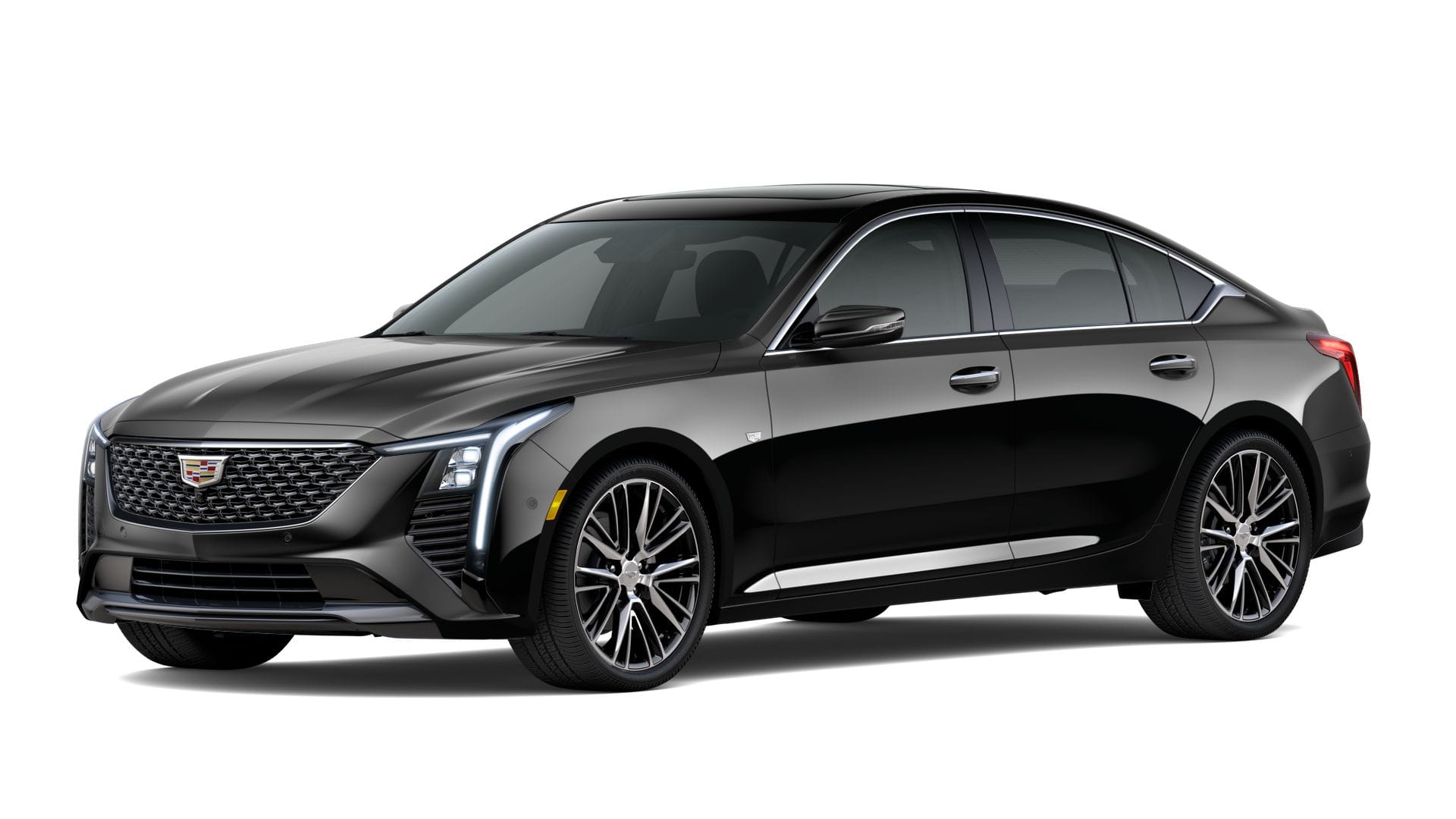 2026 Cadillac CT5 Premium Luxury in Black Raven — front three-quarter view