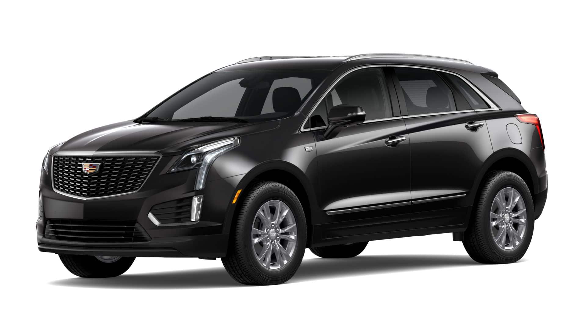 2026 Cadillac XT5 Luxury in Stellar Black Metallic — front three-quarter view